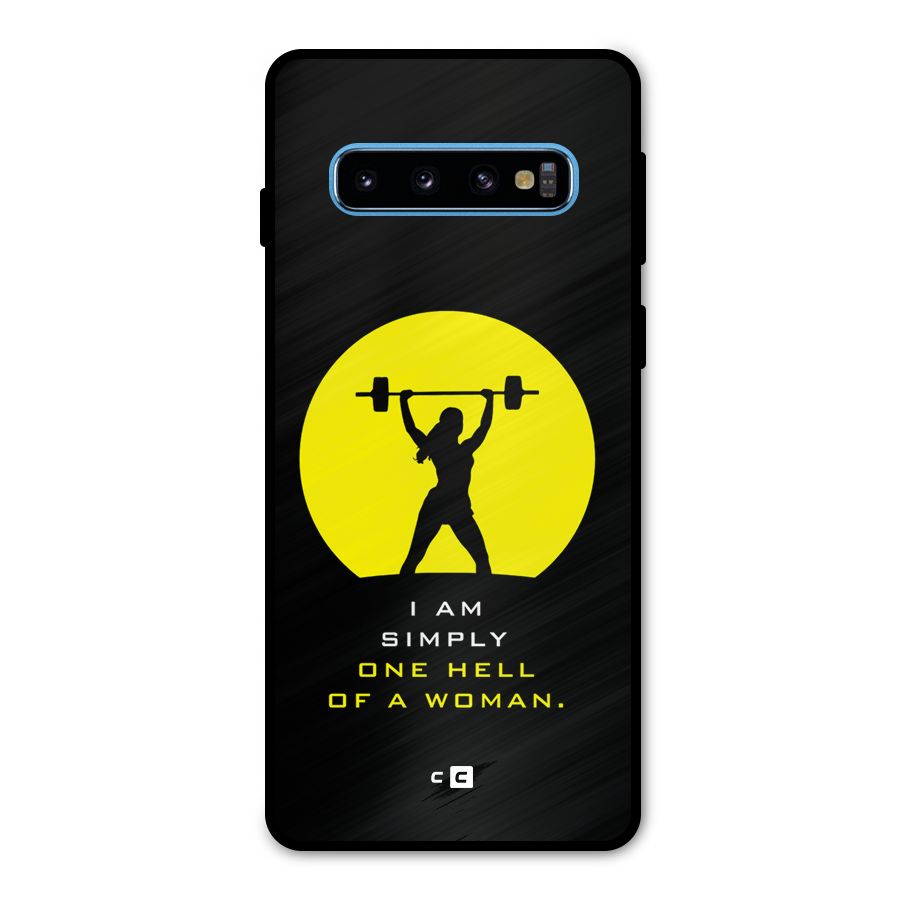 Hell Women Metal Back Case for Galaxy S10