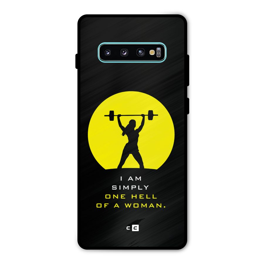 Hell Women Metal Back Case for Galaxy S10 Plus