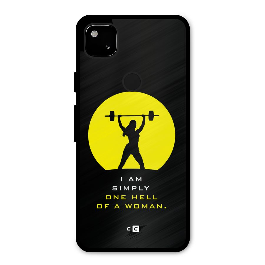 Hell Women Metal Back Case for Google Pixel 4a