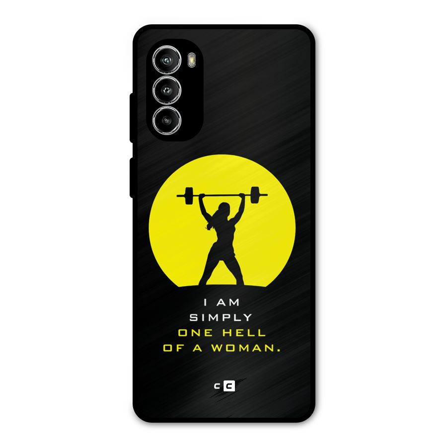 Hell Women Metal Back Case for Moto G52