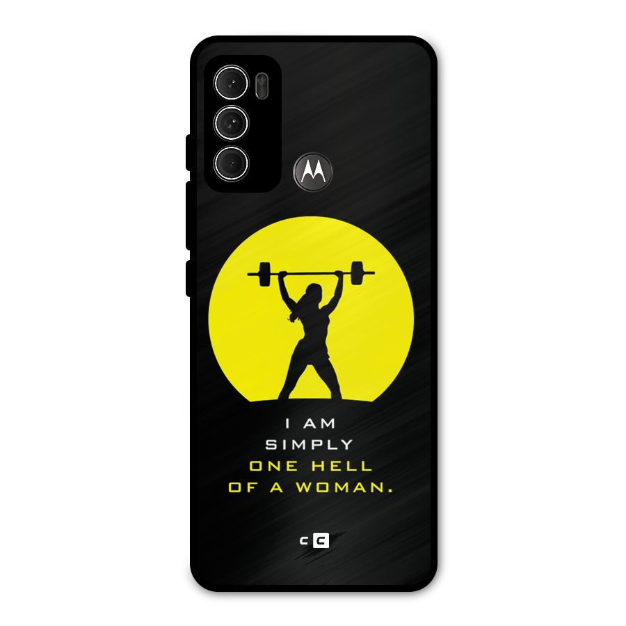Hell Women Metal Back Case for Moto G60