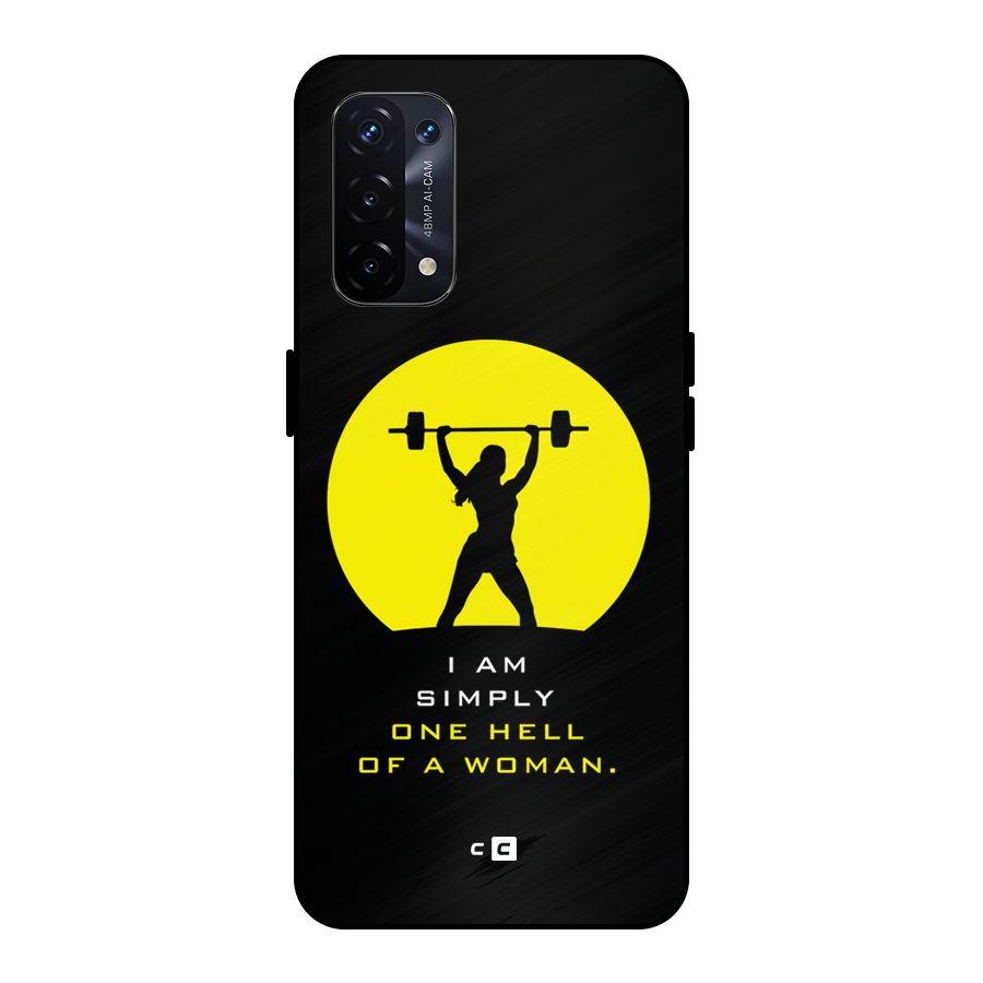 Hell Women Metal Back Case for Oppo A74 5G