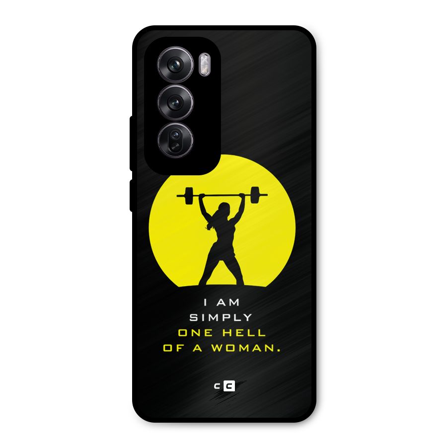 Hell Women Metal Back Case for Oppo Reno12 Pro