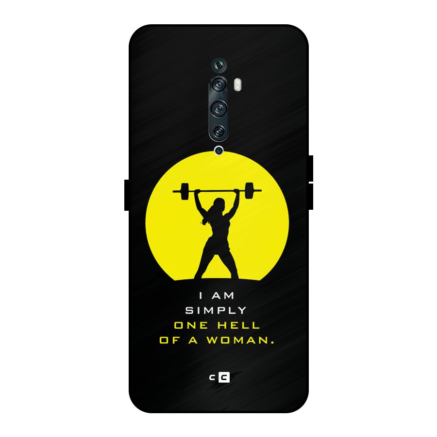 Hell Women Metal Back Case for Oppo Reno2 F
