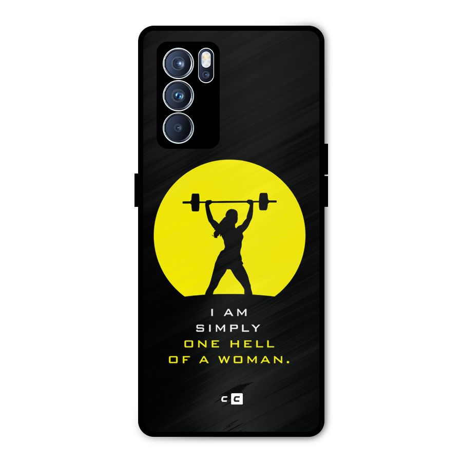Hell Women Metal Back Case for Oppo Reno6 Pro 5G