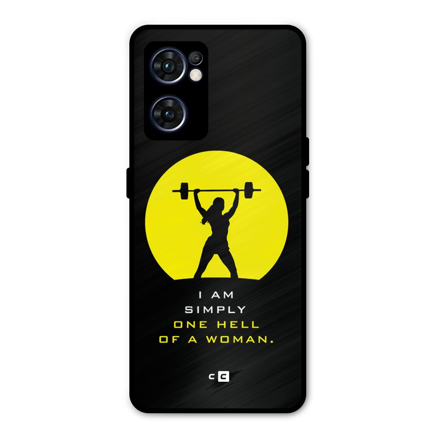 Hell Women Metal Back Case for Oppo Reno7 5G