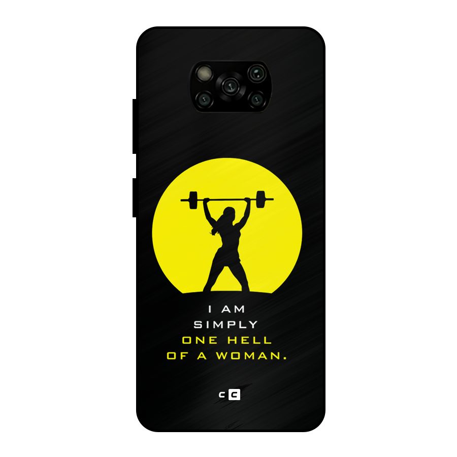Hell Women Metal Back Case for Poco X3