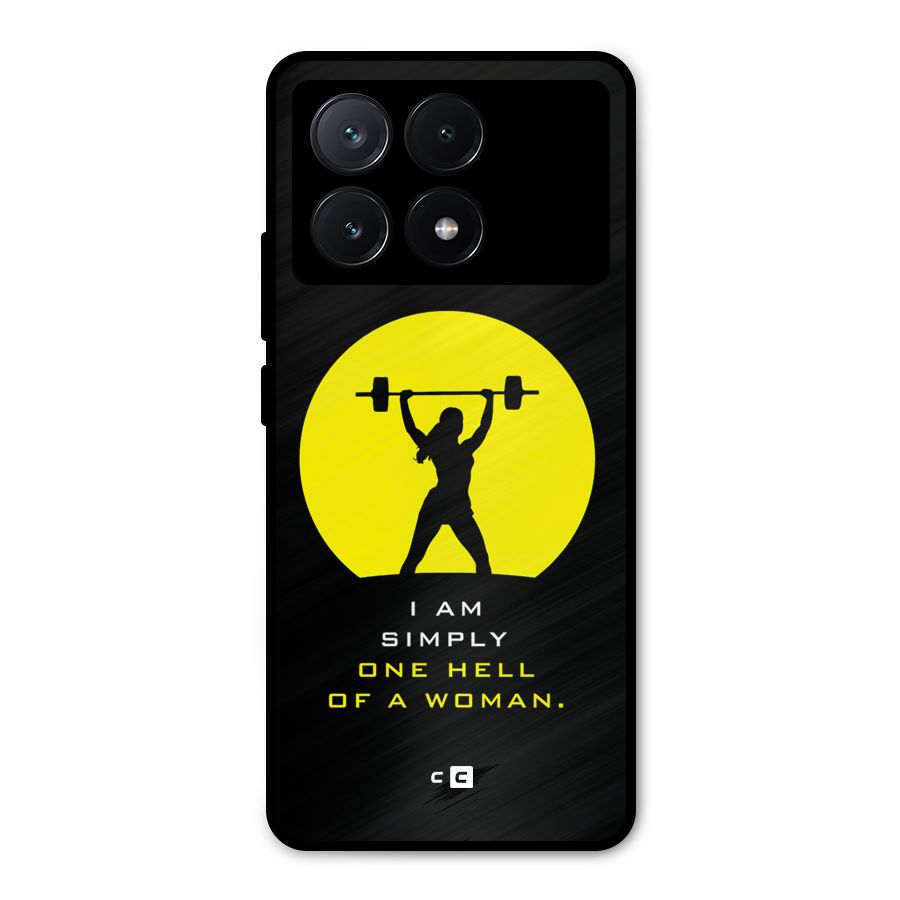 Hell Women Metal Back Case for Poco X6 Pro