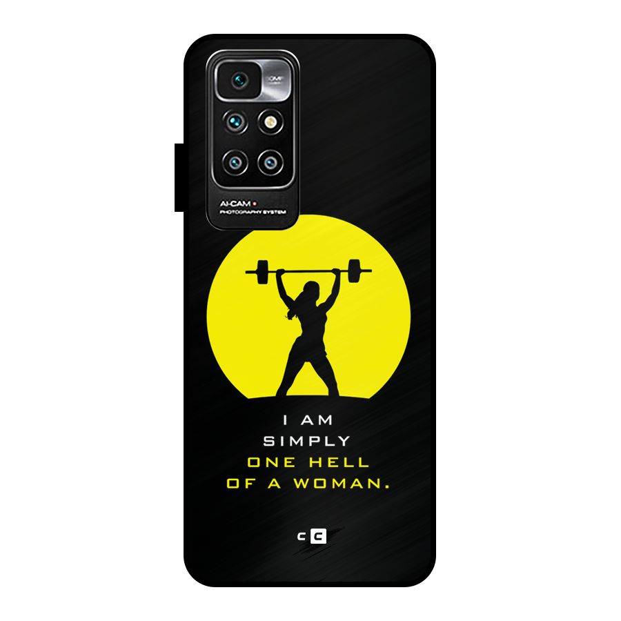 Hell Women Metal Back Case for Redmi 10 Prime