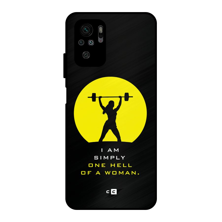 Hell Women Metal Back Case for Redmi Note 10S