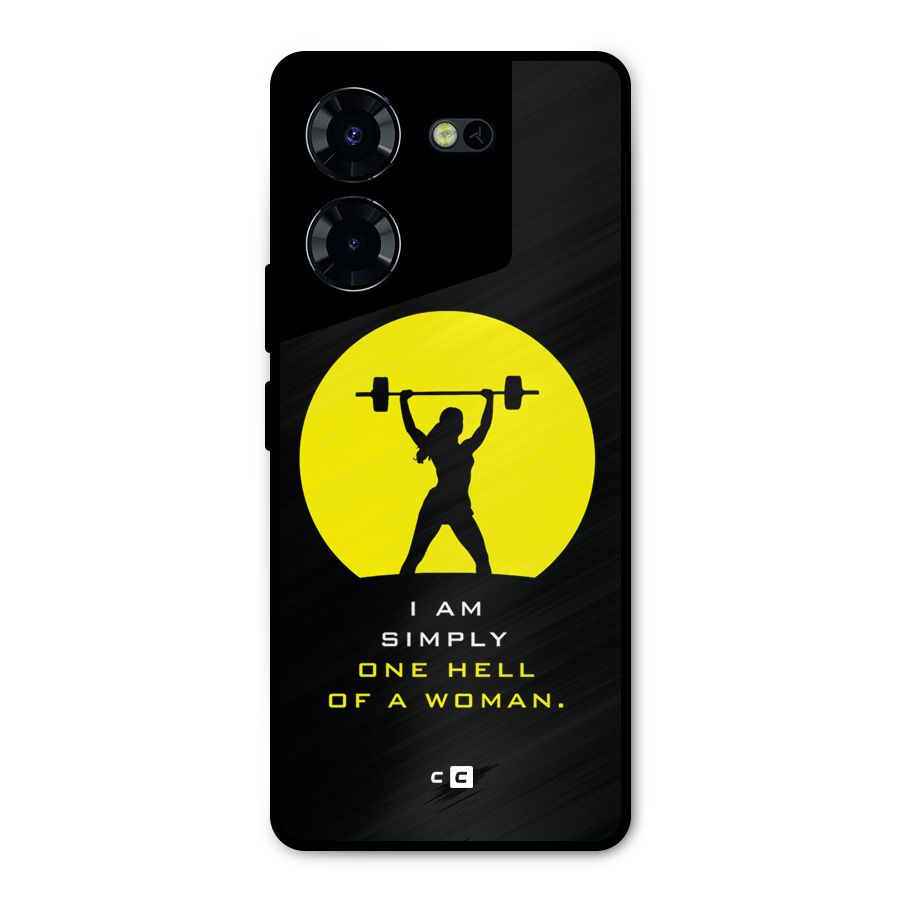 Hell Women Metal Back Case for Tecno Pova 5 Pro 5G