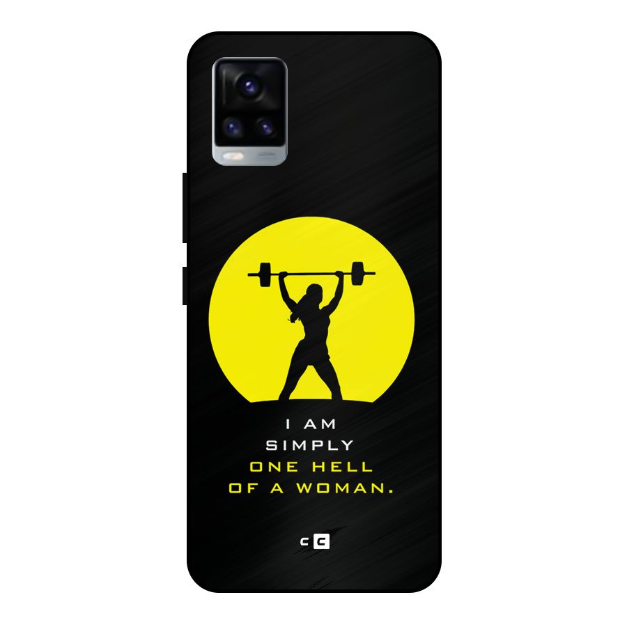 Hell Women Metal Back Case for Vivo V20 2021
