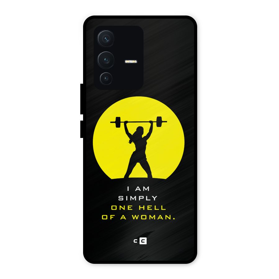 Hell Women Metal Back Case for Vivo V23 5G