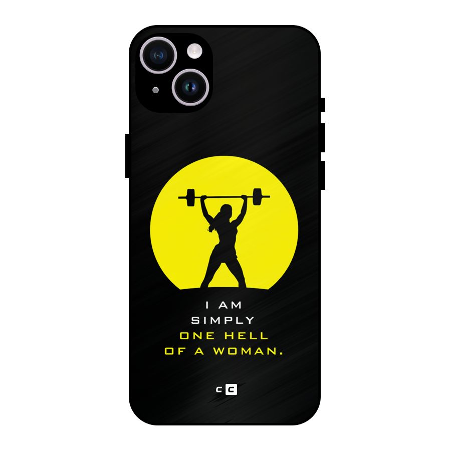 Hell Women Metal Back Case for iPhone 14 Plus