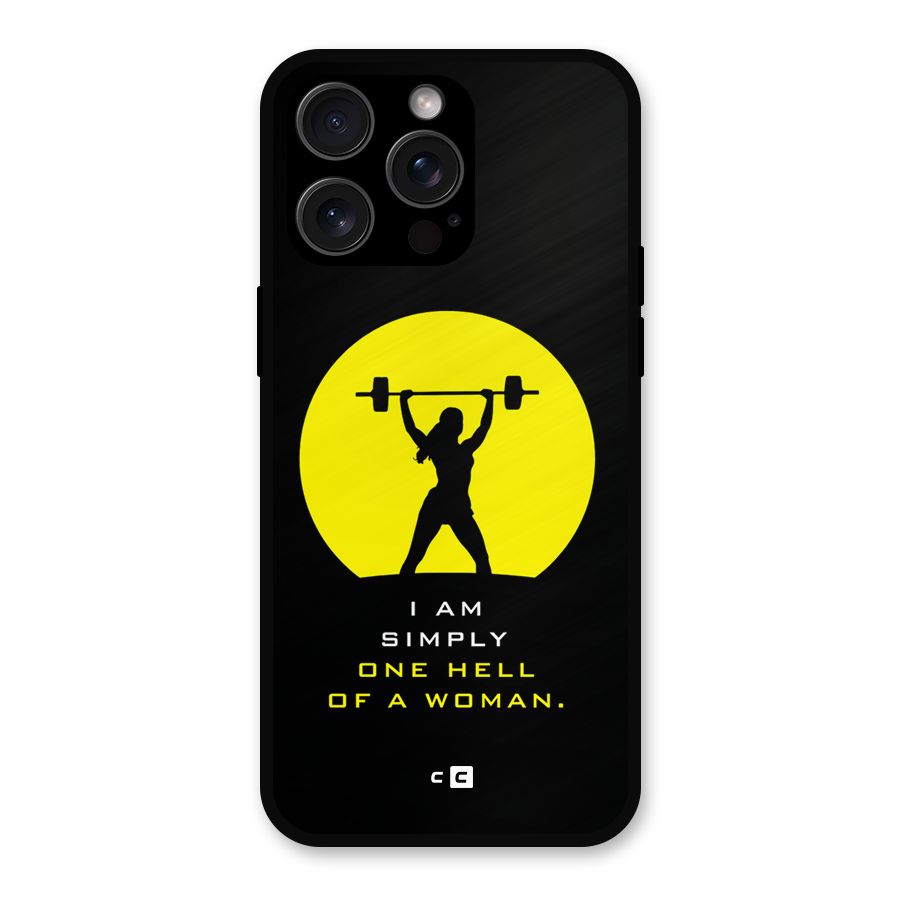 Hell Women Metal Back Case for iPhone 15 Pro Max