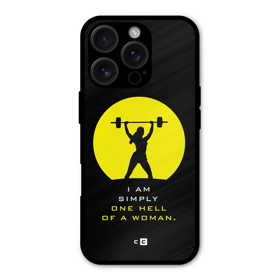 Hell Women Metal Back Case for iPhone 16 Pro