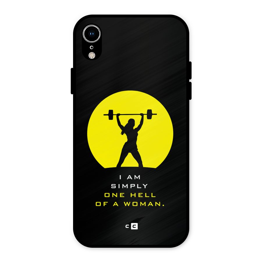 Hell Women Metal Back Case for iPhone XR