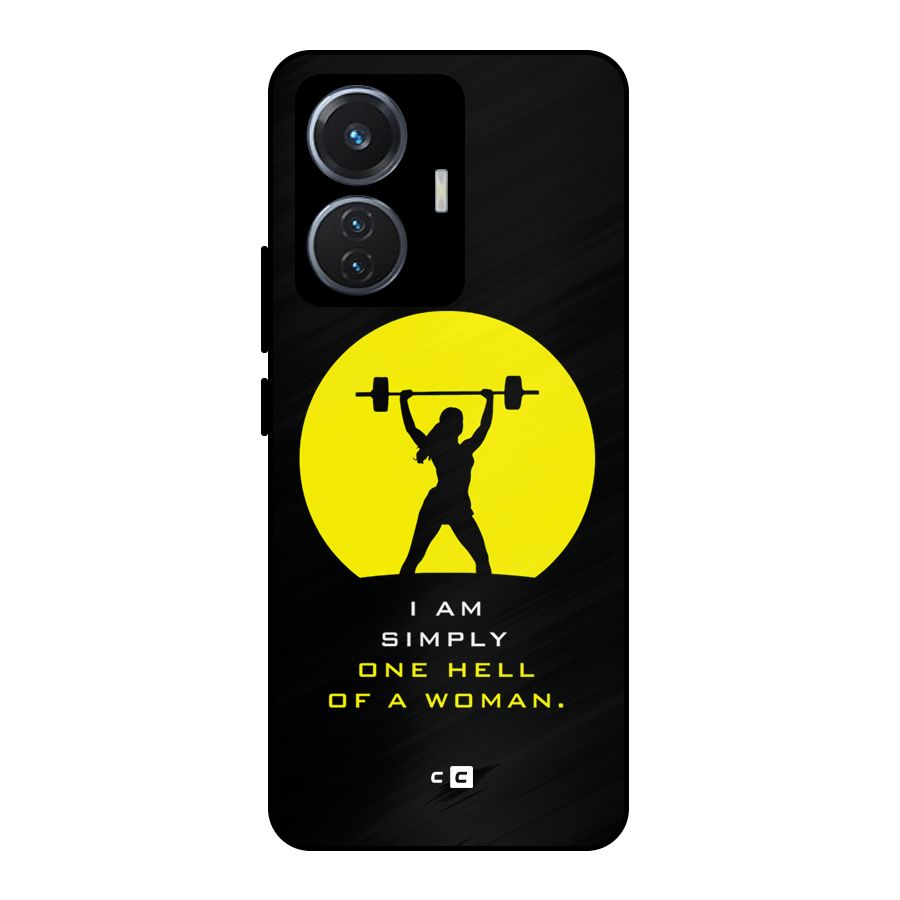 Hell Women Metal Back Case for iQOO Z6 44W