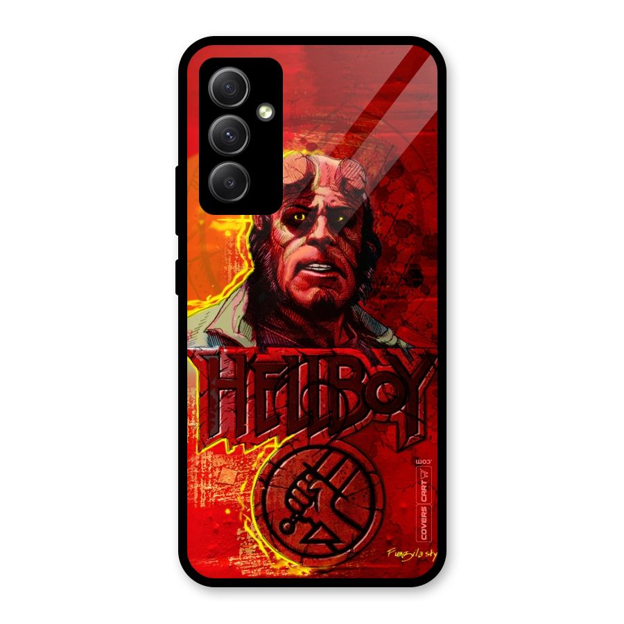 Hellboy Artwork Glass Back Case for Galaxy A34