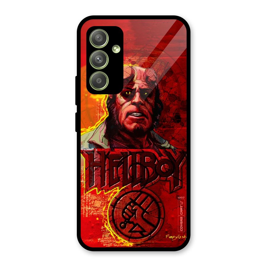 Hellboy Artwork Glass Back Case for Galaxy A54