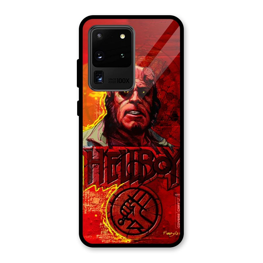 Hellboy Artwork Glass Back Case for Galaxy S20 Ultra