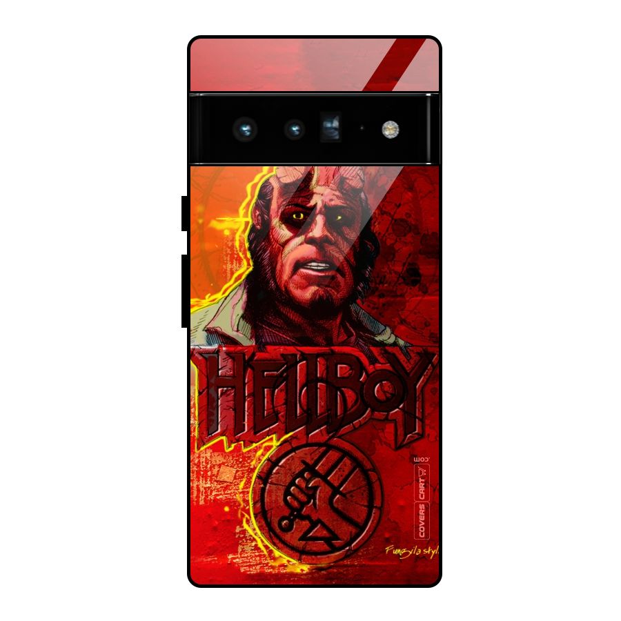 Hellboy Artwork Glass Back Case for Google Pixel 6 Pro