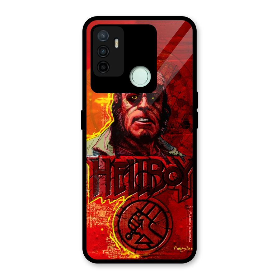 Hellboy Artwork Glass Back Case for Oppo A53