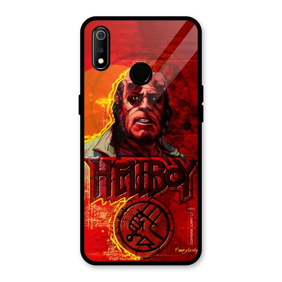 Hellboy Artwork Glass Back Case for Realme 3
