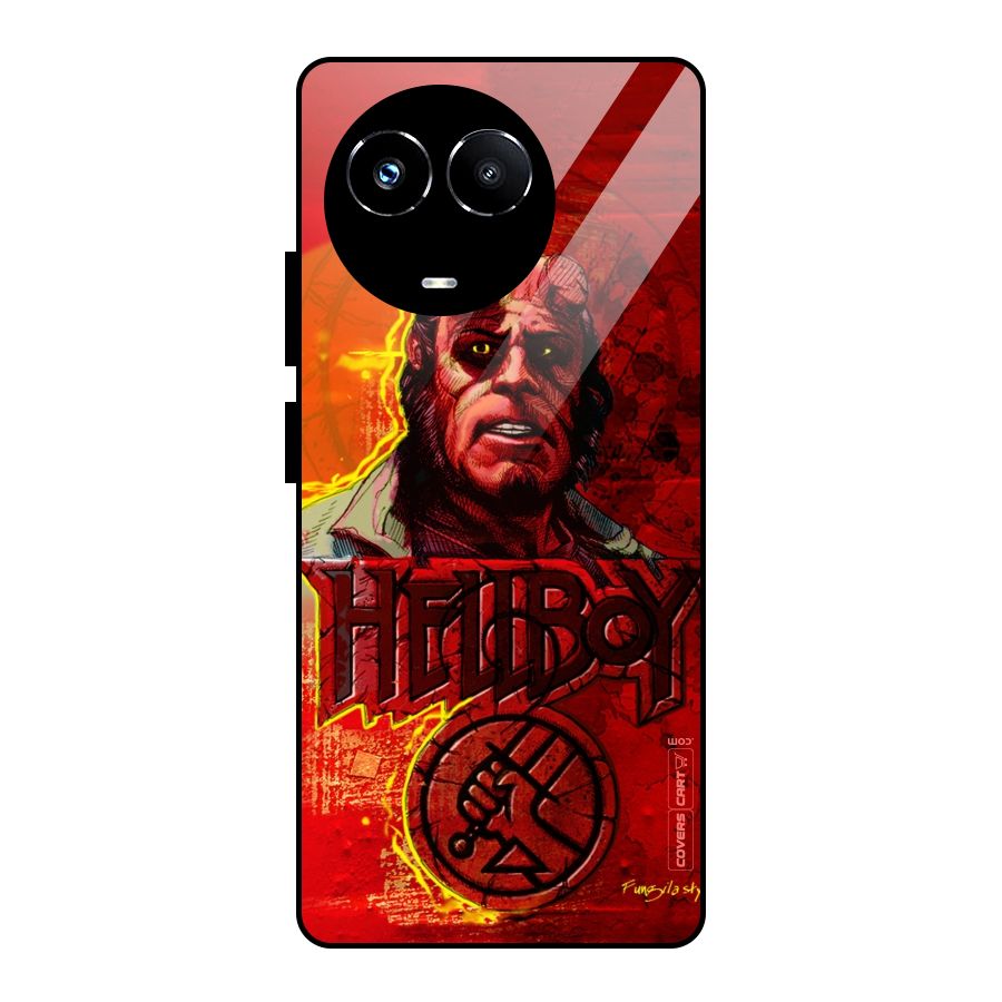 Hellboy Artwork Glass Back Case for Realme Narzo 60X