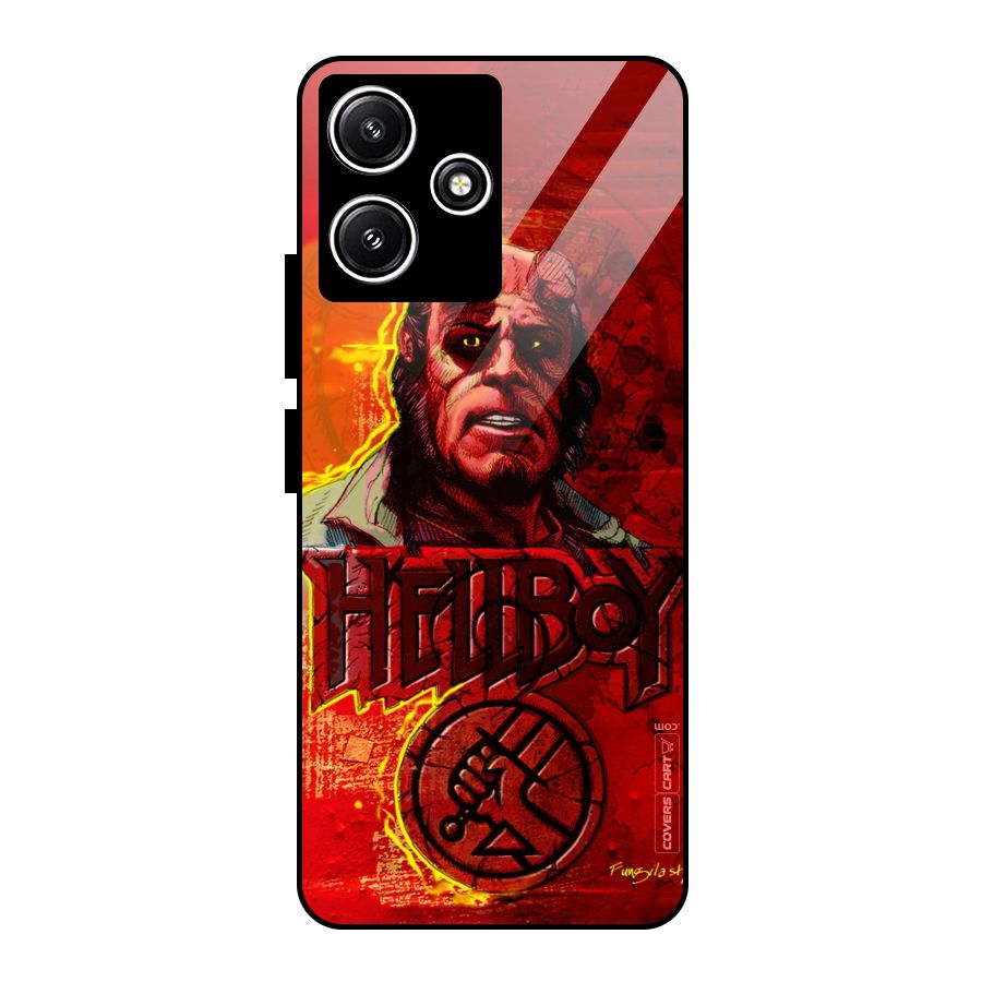 Hellboy Artwork Glass Back Case for Redmi 12 5G