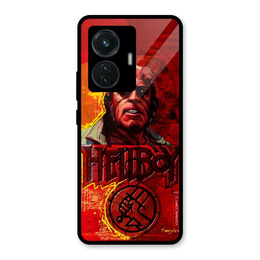 Hellboy Artwork Glass Back Case for Vivo T1 44W
