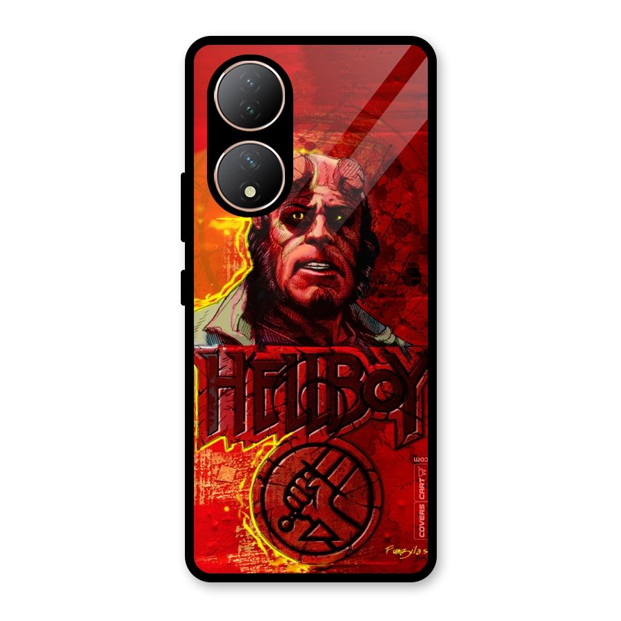 Hellboy Artwork Glass Back Case for Vivo Y100A