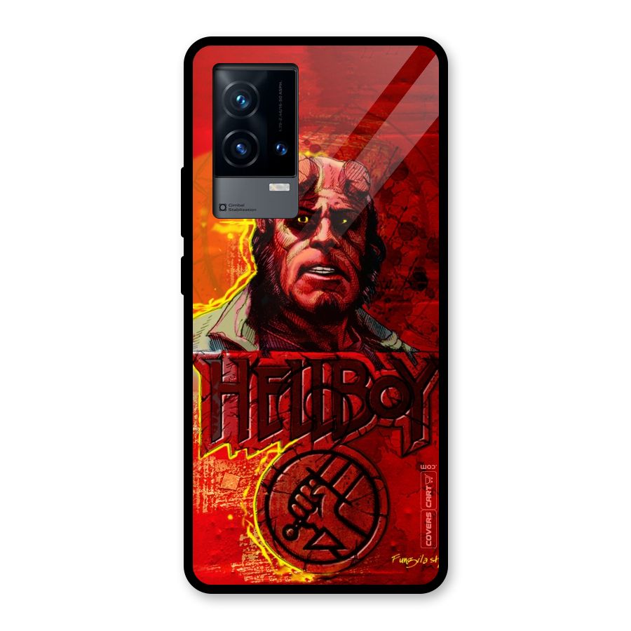 Hellboy Artwork Glass Back Case for iQOO 9 5G