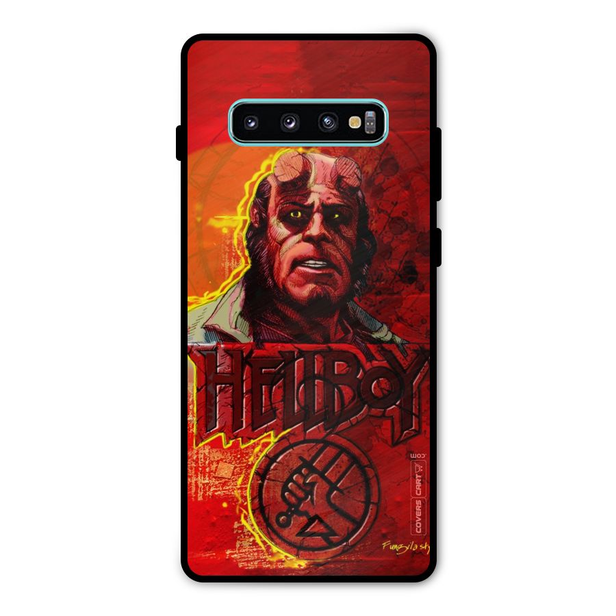 Hellboy Artwork Metal Back Case for Galaxy S10 Plus