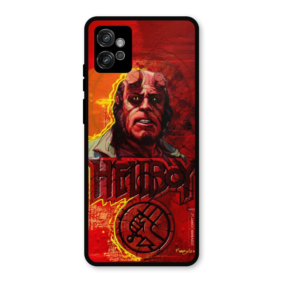 Hellboy Artwork Metal Back Case for Moto G32