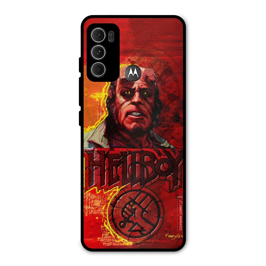 Hellboy Artwork Metal Back Case for Moto G60