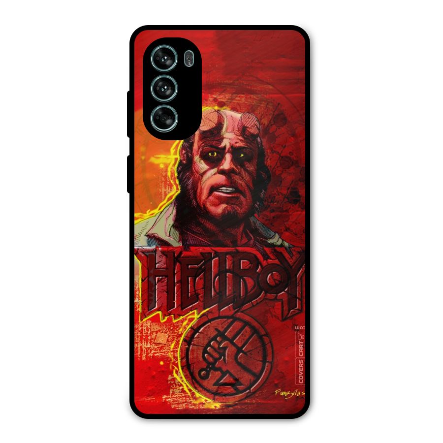 Hellboy Artwork Metal Back Case for Moto G62