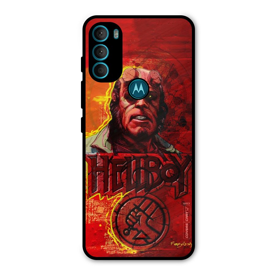 Hellboy Artwork Metal Back Case for Moto G71 5G