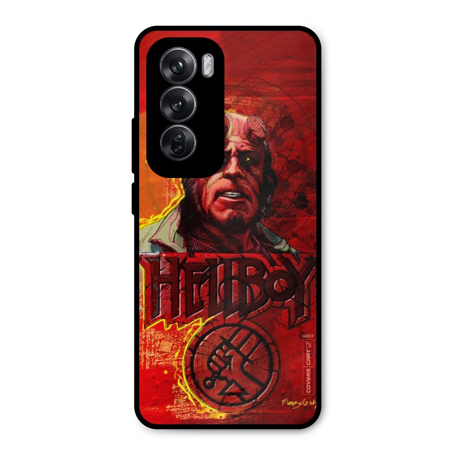Hellboy Artwork Metal Back Case for Oppo Reno12 Pro