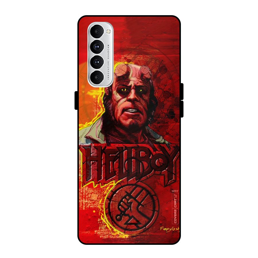 Hellboy Artwork Metal Back Case for Oppo Reno4 Pro