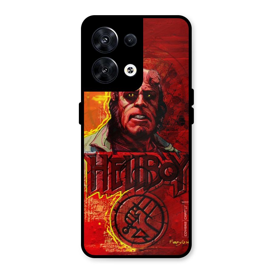Hellboy Artwork Metal Back Case for Oppo Reno8 5G