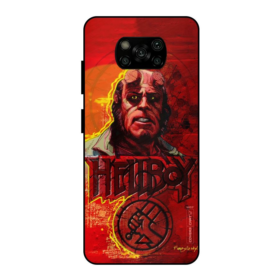 Hellboy Artwork Metal Back Case for Poco X3