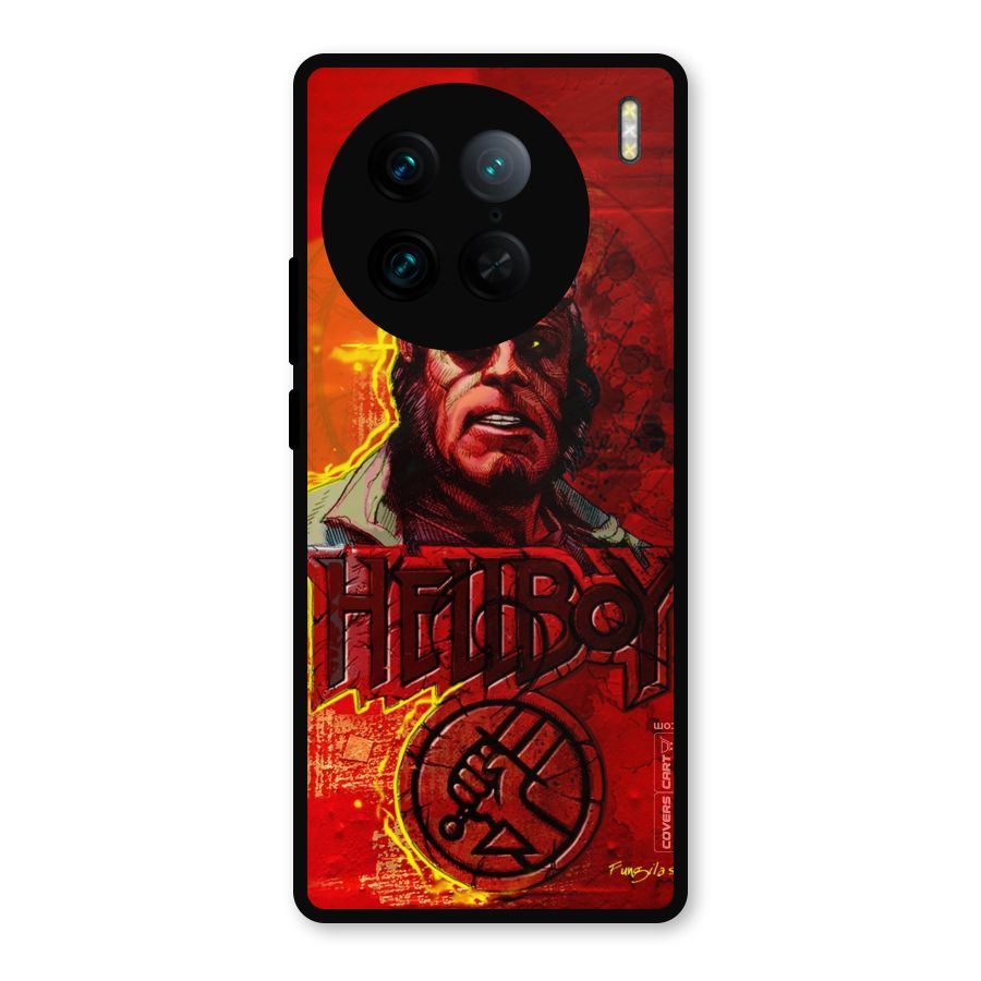 Hellboy Artwork Metal Back Case for Vivo X90 Pro