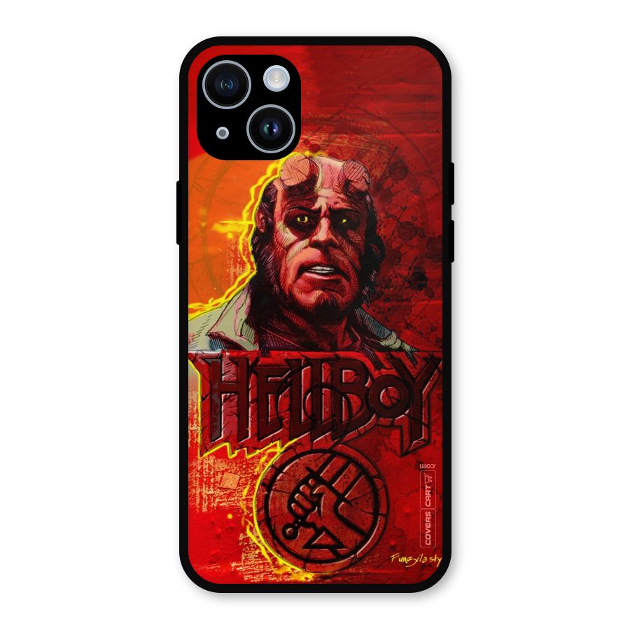 Hellboy Artwork Metal Back Case for iPhone 14