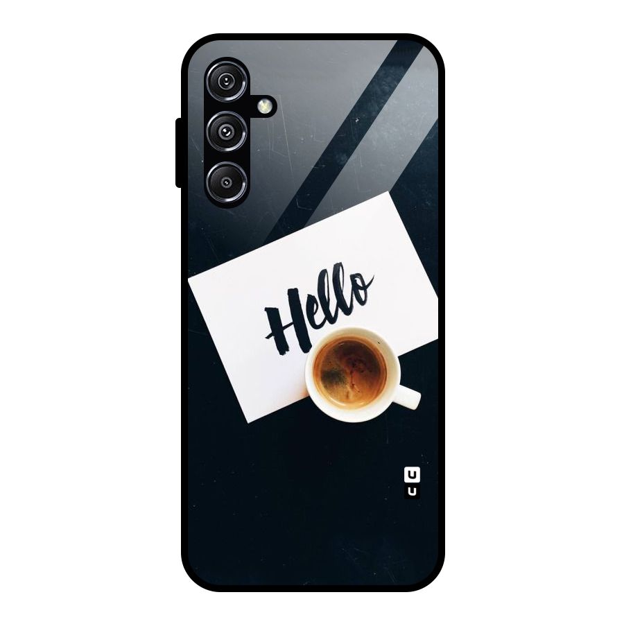 Hello Coffee Glass Back Case for Galaxy M34 5G