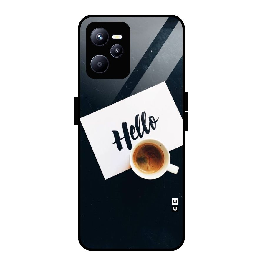 Hello Coffee Glass Back Case for Realme C35
