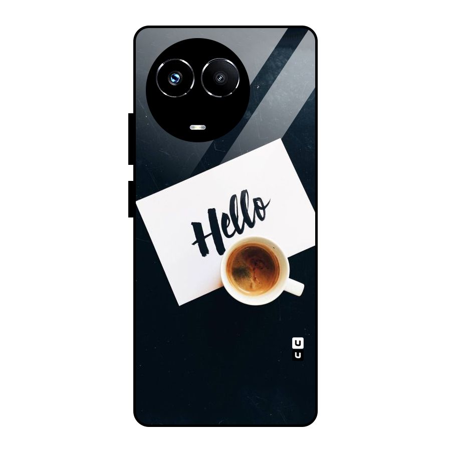 Hello Coffee Glass Back Case for Realme Narzo 60X