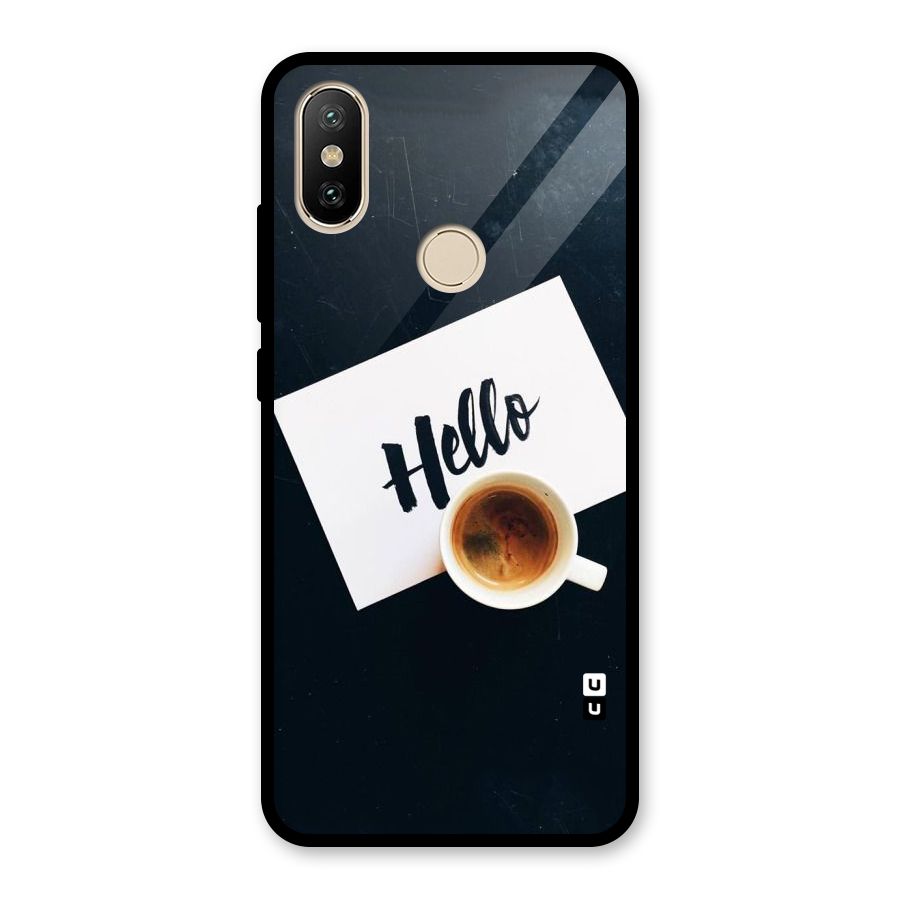 Hello Coffee Glass Back Case for Redmi A2