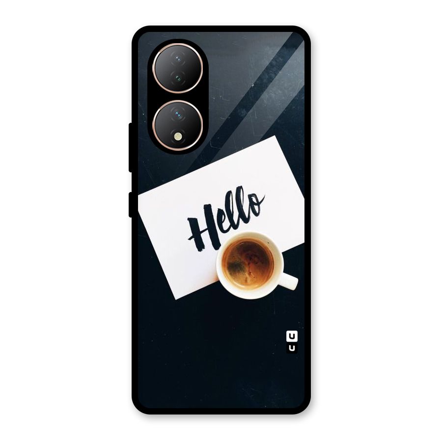 Hello Coffee Glass Back Case for Vivo Y100A
