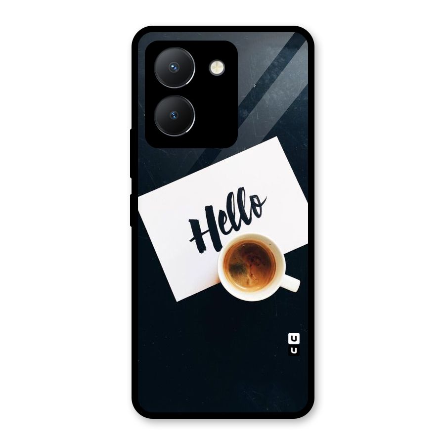 Hello Coffee Glass Back Case for Vivo Y36